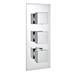 Modern Triple Outlet Shower Pack with Head, 4 Body Jets + Slider Rail profile small image view 5 