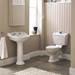Monaco Traditional Basin + Pedestal (2 Tap Hole - Various Sizes) profile small image view 2 