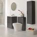 Monza 350mm Wide Tall Wall Hung Unit (Stone Grey Woodgrain - Depth 250mm) profile small image view 2 