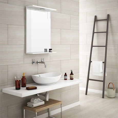Monza Bone Wood Effect Tile Wall Floor Victorian Plumbing Co Uk - Wood Floor Tile Wall Bathroom