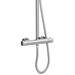 Monza Modern Round Thermostatic Shower - Chrome profile small image view 4 