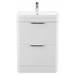 Monza Modern White Sink Vanity Unit + Toilet Package profile small image view 2 