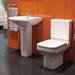 Monza Square Short Projection Toilet + Soft Close Seat profile small image view 2 