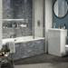 Monza 1700 x 700 Single Ended Bath with Curved Tap Ledge profile small image view 3 
