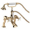 Bristan 1901 Luxury Pillar Bath Shower Mixer - Gold Plated - N-LBSM-G-CD profile small image view 1 