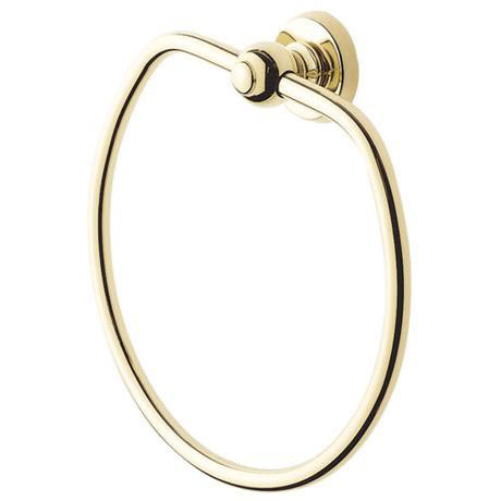 Bristan ® 1901 Towel Ring Brass Gold Plated 