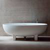 Clearwater - Lacrima Natural Stone Bath Hand Polished White - 1690 x 800mm - N12 profile small image view 1 