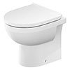 Duravit No.1 480mm HygieneGlaze Rimless Back to Wall Toilet Pan + Seat profile small image view 1 