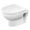 Duravit No.1 HygieneGlaze Compact 480mm Rimless Wall Hung Toilet + Seat profile small image view 1 