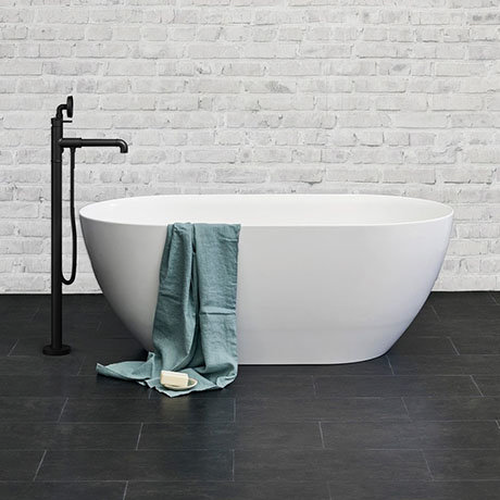 Crosswater MPRO Petite Stone Gloss Freestanding Bath (1500 x 800mm)