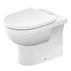 Duravit No.1 570mm Rimless Back to Wall Toilet Pan + Seat profile small image view 1 