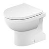 Duravit No.1 Rimless Back to Wall Toilet Pan with Vertical Outlet + Seat profile small image view 1 