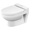 Duravit No.1 HygieneGlaze Compact Rimless Wall Hung Toilet + Soft-Close Seat profile small image view 1 