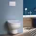 Duravit No.1 WonderGliss Rimless Wall Hung Toilet + Seat profile small image view 2 