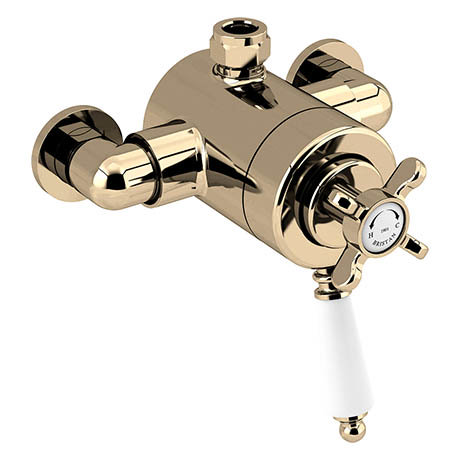 Bristan 1901 Exposed Concentric Top Outlet Shower Valve - Gold - N2-CSHXTVO-G