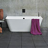 Crosswater Artist Petite Back To Wall Bath (1524 x 800mm) profile small image view 1 