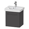 Duravit No.1 500mm Graphite Matt Wall Mounted Vanity Unit with Basin profile small image view 1 