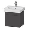 Duravit No.1 550mm Graphite Matt 1-Drawer Wall Mounted Vanity Unit with Basin profile small image view 1 