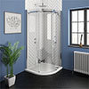Nova Frameless 900 x 900mm Single Door Quadrant Shower Enclosure profile small image view 1 