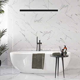 Napa White Marble Effect Wall Tiles - 300 x 600mm