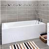 Linton Square 1700 x 700 Single Ended Acrylic Bath with Waste + Front Panel profile small image view 1 
