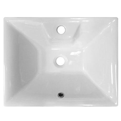 Rectangular Ceramic Counter Top Basin - NBV005 at Victorian Plumbing UK