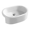 Hudson Reed 570mm Oval Semi-Recessed Basin - NBV173 profile small image view 1 