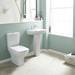 Nuie Ava 545mm 1TH Basin & Pedestal - NCG400 profile small image view 3 