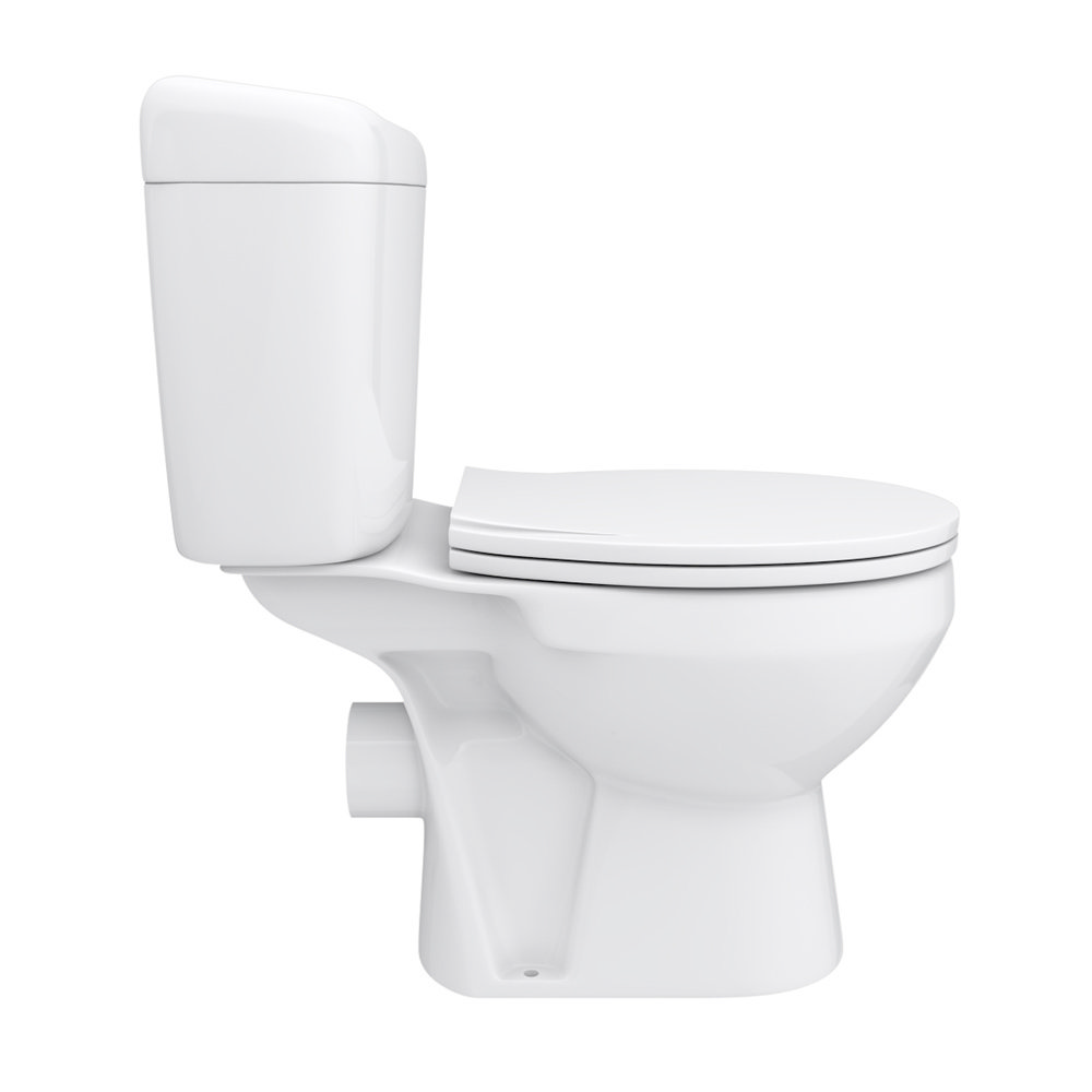 Melbourne Ceramic Close Coupled Modern Toilet at Victorian Plumbing UK