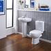 Nuie Ivo Ceramic Close Coupled Toilet with Soft Close Seat profile small image view 3 