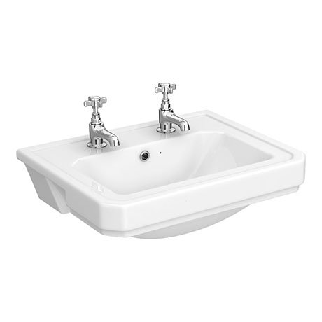 semi recessed basin