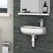 Nuie 350mm Wall Hung Basin - 1 Tap Hole - NCU832 profile small image view 2 