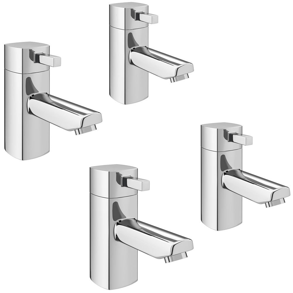 Neo Modern Basin + Bath Tap Set Victorian Plumbing UK