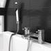 Neo Minimalist Basin and Bath Shower Mixer Taps - Chrome profile small image view 3 