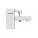 Neo Minimalist Bath Shower Mixer with Shower Kit - Chrome profile small image view 3 