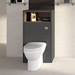 Haywood 600mm Gloss Grey / Driftwood Tall WC Unit with Open Shelf profile small image view 3 