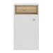 Haywood 600mm Gloss White / Natural Oak Tall WC Unit with Open Shelf profile small image view 2 
