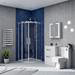 Nova Frameless Quadrant Shower Enclosure profile small image view 3 