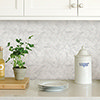 Herringbone Carrara Peel & Stick Backsplash Tiles - Pack of 4 profile small image view 1 