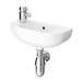 Nile Compact 455 x 205mmm Wall Hung Cloakroom Basin profile small image view 2 