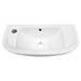 Nile Compact 455 x 205mmm Wall Hung Cloakroom Basin profile small image view 3 