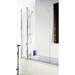 1400 Hinged Straight Curved Top Bath Screen + Fixed Panel NSS2 profile small image view 2 