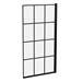 Hudson Reed Black Framed Hinged Square Bath Screen - NSSQBF profile small image view 2 