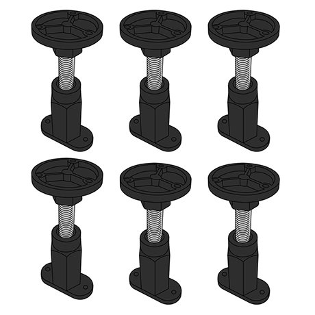 Pack of 6 Legs for Easy Plumb Shower Tray Panel - NTP001