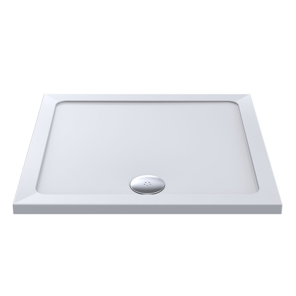 White Square Stone Resin Shower Tray 850 x 800 x 40mm NTP116
