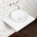 Nova Wall Hung Slimline Countertop Basin Shelf - Gloss White - 600 x 450mm profile small image view 3 