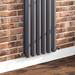 Milan 1800 x 452 Vertical Anthracite Double Panel Radiator profile small image view 2 