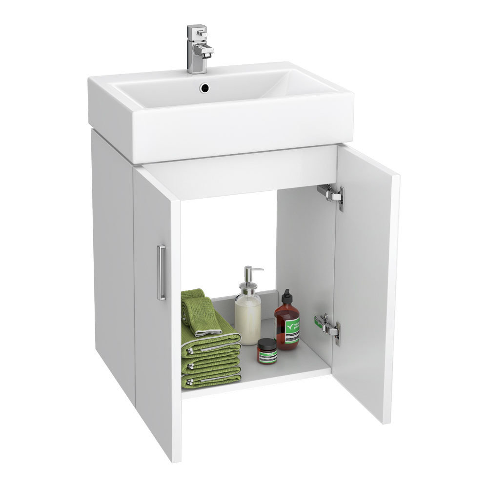 Nova Cloakroom Suite (Wall Hung Basin Unit & Close Coupled Toilet) at