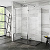 Nova 1400 x 800 Wet Room (inc. Screen, Side Panel + Return Panel with Slate Effect Tray) profile small image view 1 