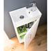 Nuie - Minimalist Compact Floor Standing Basin Unit W400 x D222mm - Gloss White - NVX192 profile small image view 3 